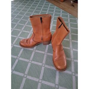 Texas Steer Brown Leather boots. Size 9.5  Vintage.